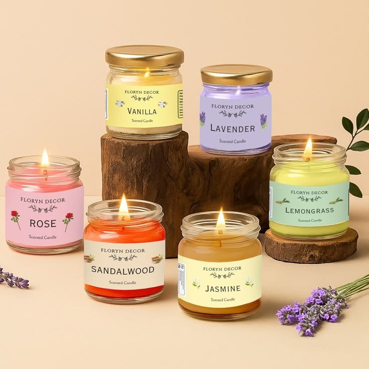 Glass Jar Scented Candle